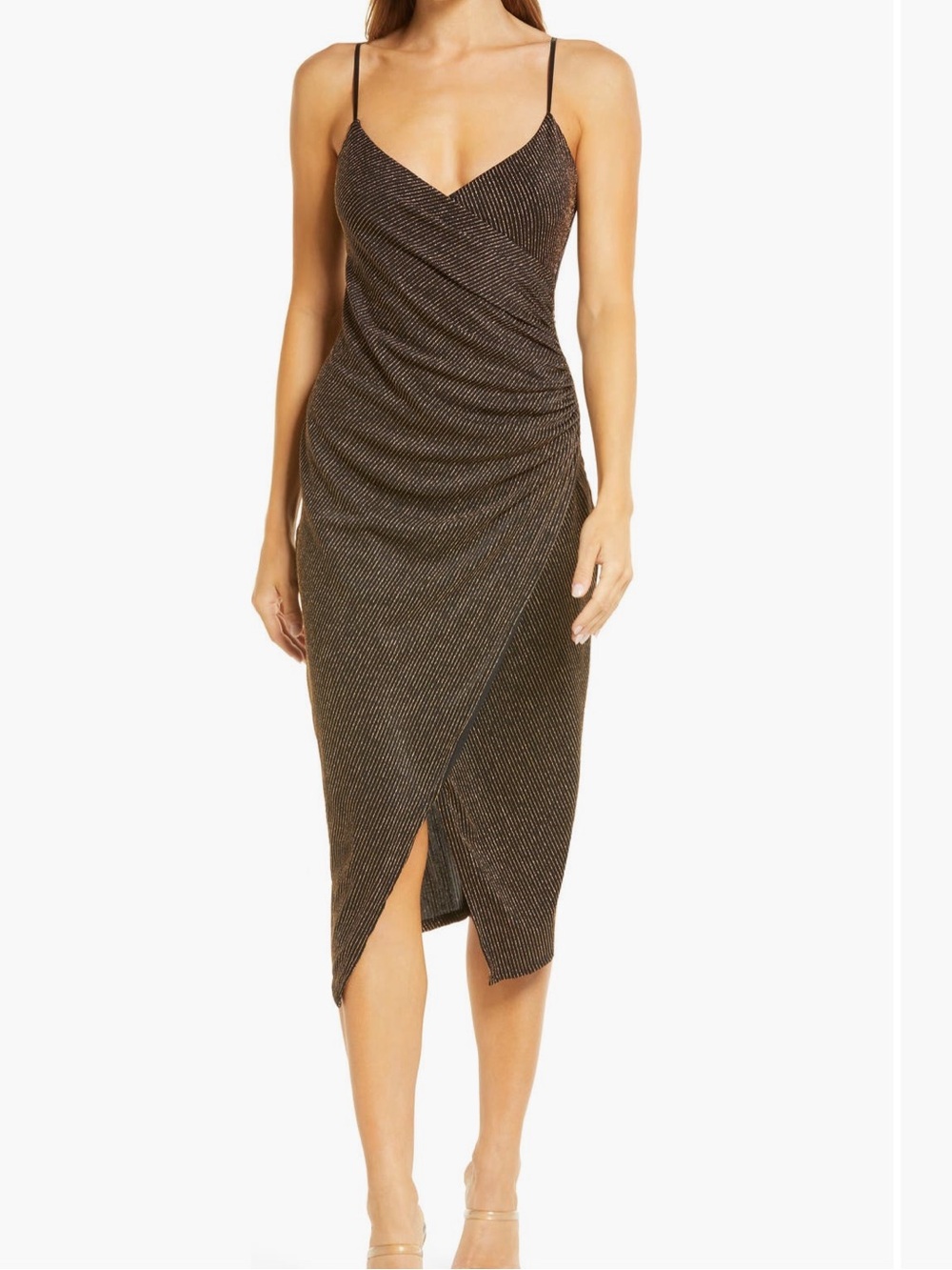 Wrap midi dress